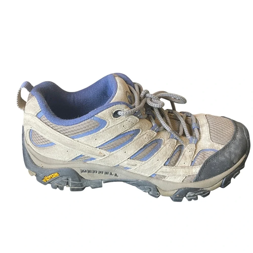 Merrell Womens Moab 2 Vent Aluminum Marlin‎ Hiking Shoes Size 10 Trail Sneakers